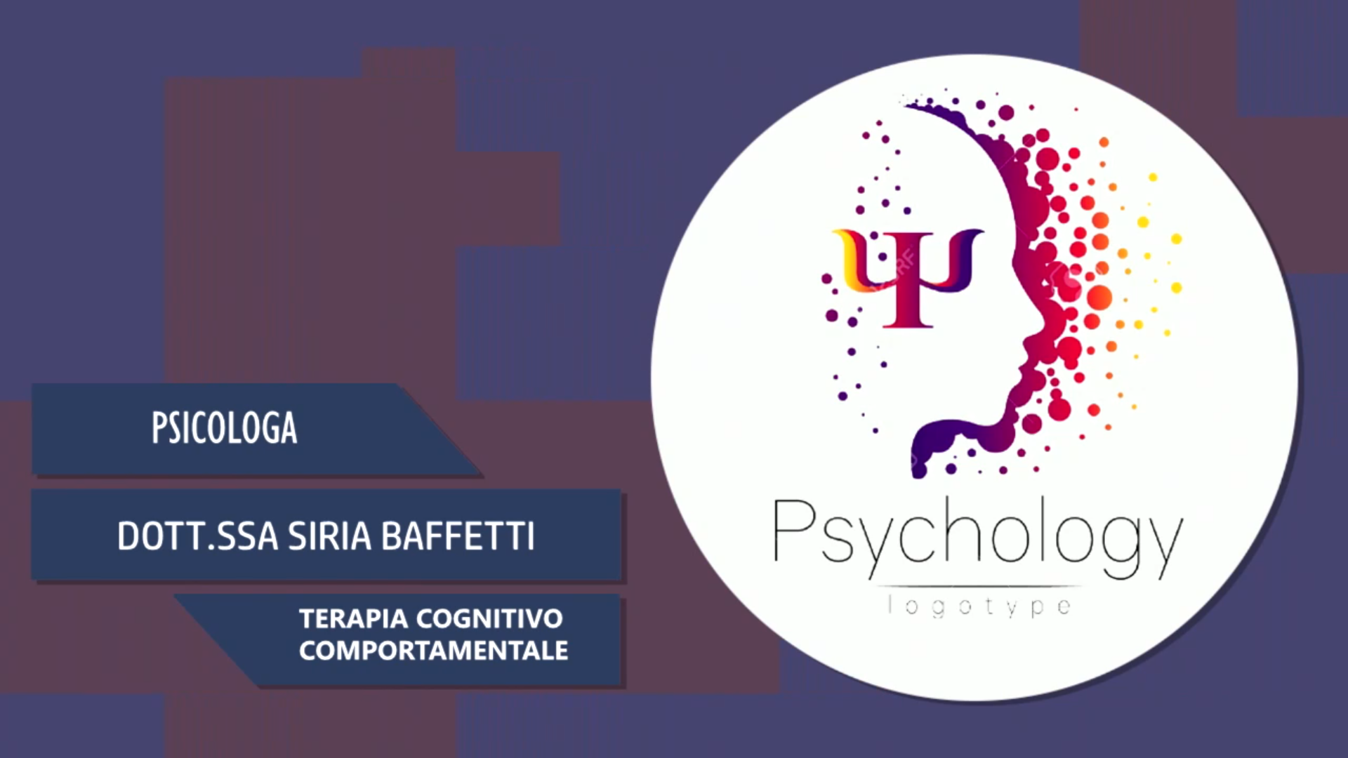Intervista alla Dott.ssa Siria Baffetti – Terapia cognitivo comportamentale