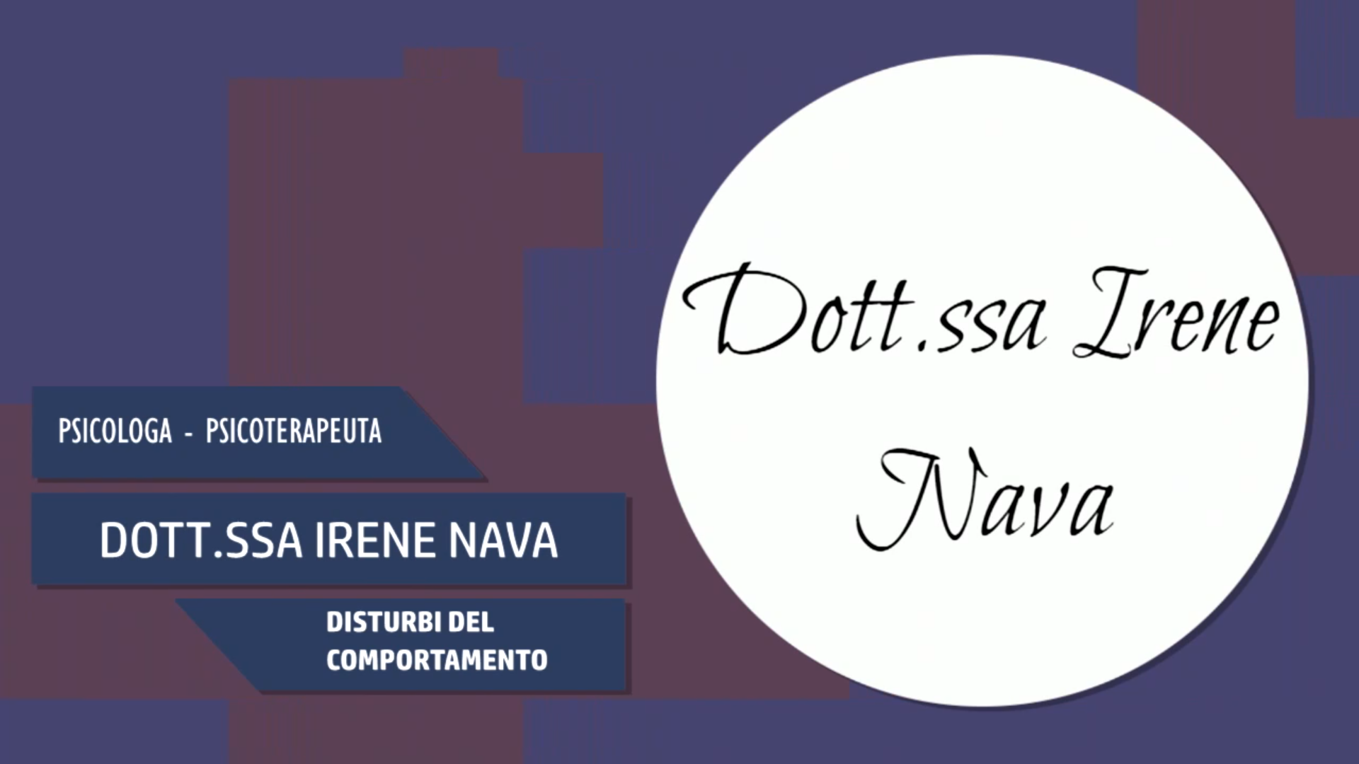 Intervista alla Dott.ssa Irene Nava – Disturbi del comportamento